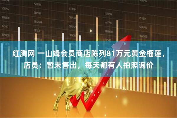 红腾网 一山姆会员商店陈列81万元黄金榴莲，店员：暂未售出，每天都有人拍照询价